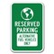 Signmission Reserved Parking Alternative Fuel Vehicles Only 12inx18in Heavy Gauge Alum., A-1218 Hybrid Car A-1218 Hybrid Car - Alt Fuel Veh - alternate 1